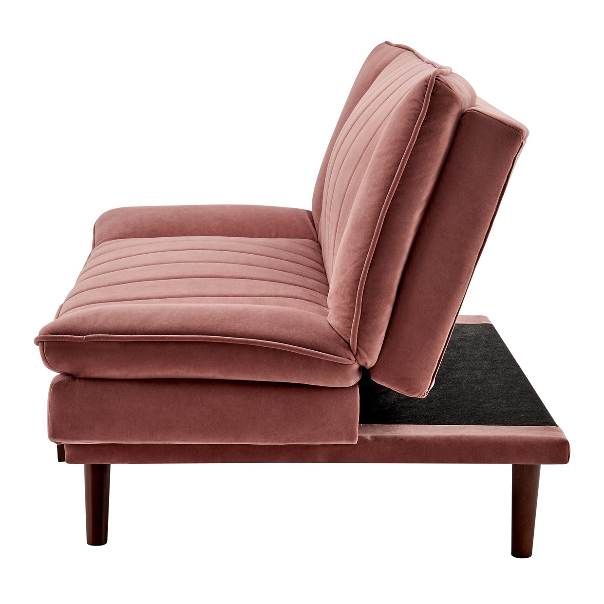 Velvet Sofa Bed 3 Seater Rose Pink - Mondaine