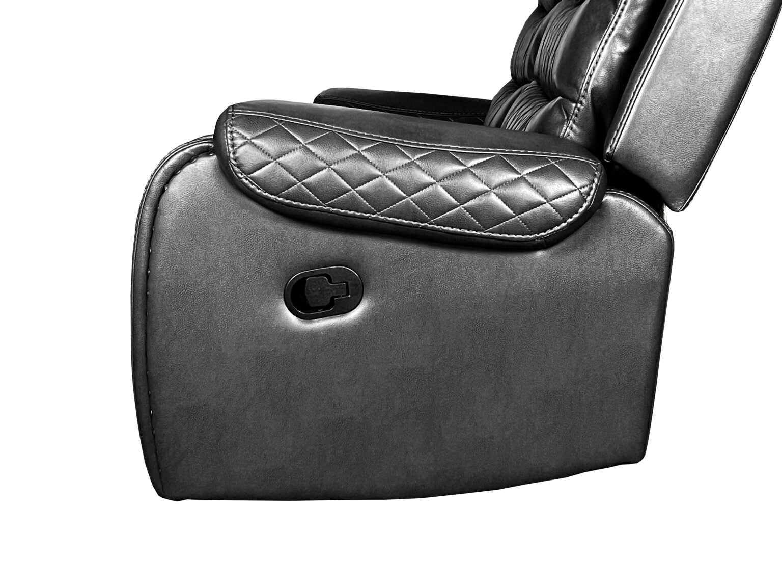 Alaska 3+2 Recliner Leather Aire Sofa Set – Black, Brown, and Grey