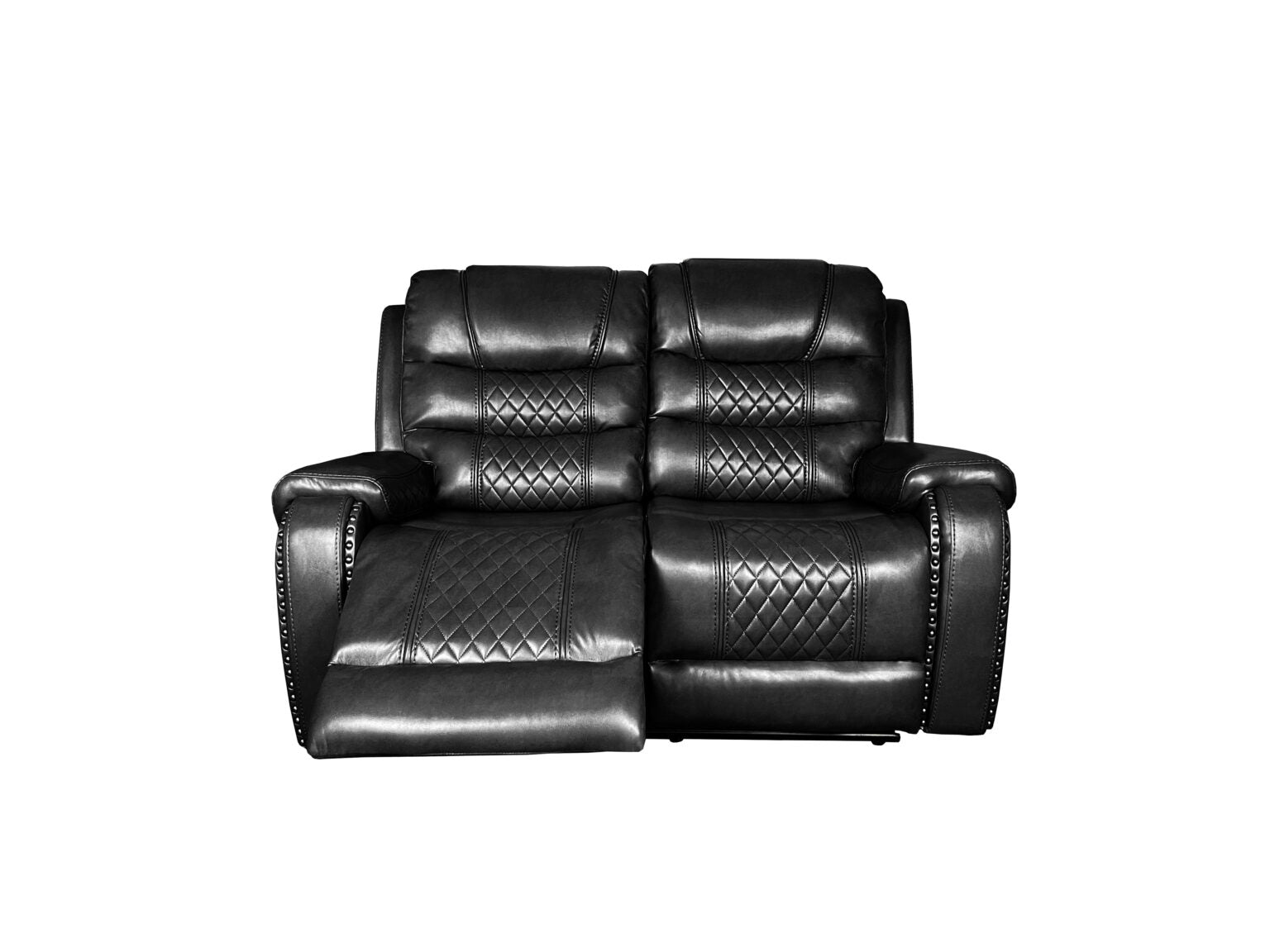 Alaska 3+2 Recliner Leather Aire Sofa Set – Black, Brown, and Grey