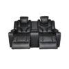 AMSTERDAM 3+2 TOP GENUINE LEATHER ELECTRIC LED RECLINING SOFA – BLACK