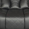 AMSTERDAM 3+2 TOP GENUINE LEATHER ELECTRIC LED RECLINING SOFA – BLACK