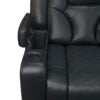 AMSTERDAM 3+2 TOP GENUINE LEATHER ELECTRIC LED RECLINING SOFA – BLACK