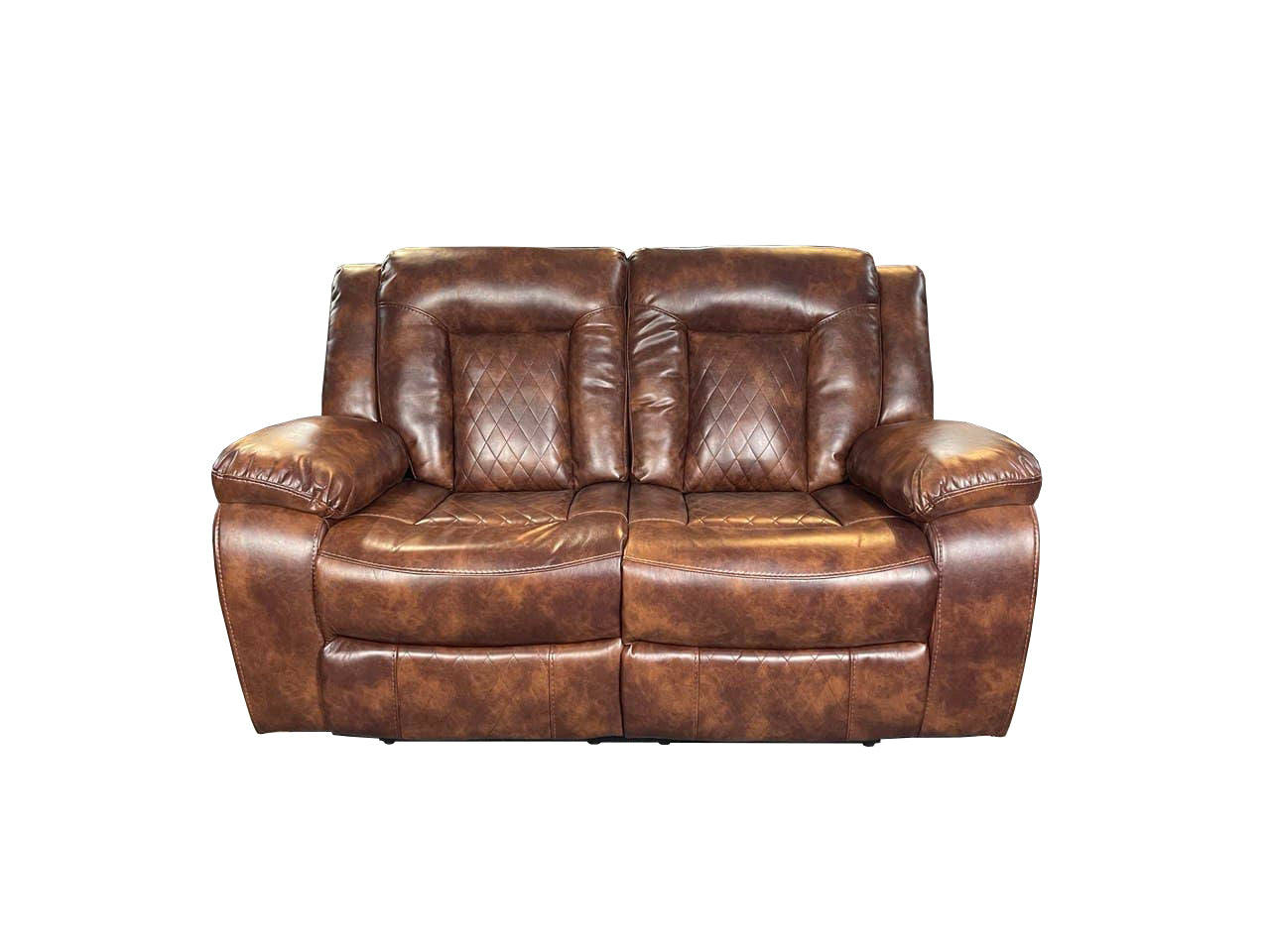 PARIS 3+2 RECLINER LEATHER AIRE SOFA – BROWN