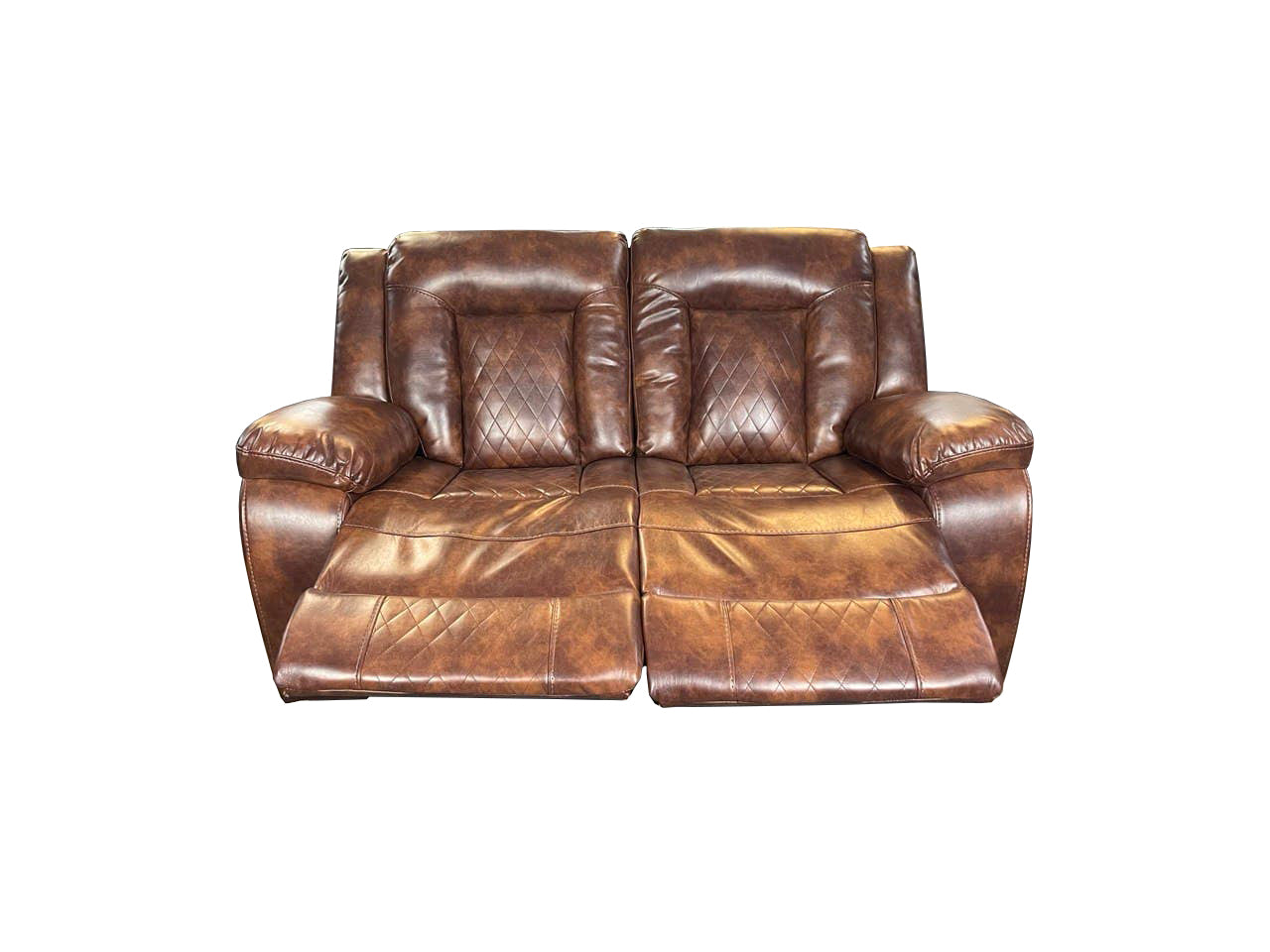 PARIS 3+2 RECLINER LEATHER AIRE SOFA – BROWN