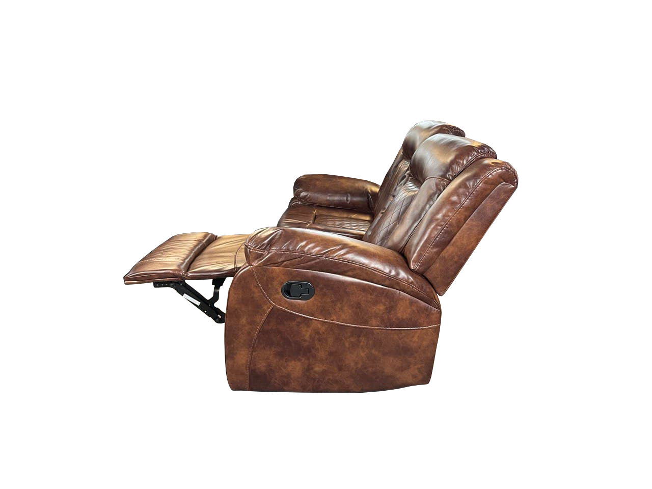 PARIS 3+2 RECLINER LEATHER AIRE SOFA – BROWN