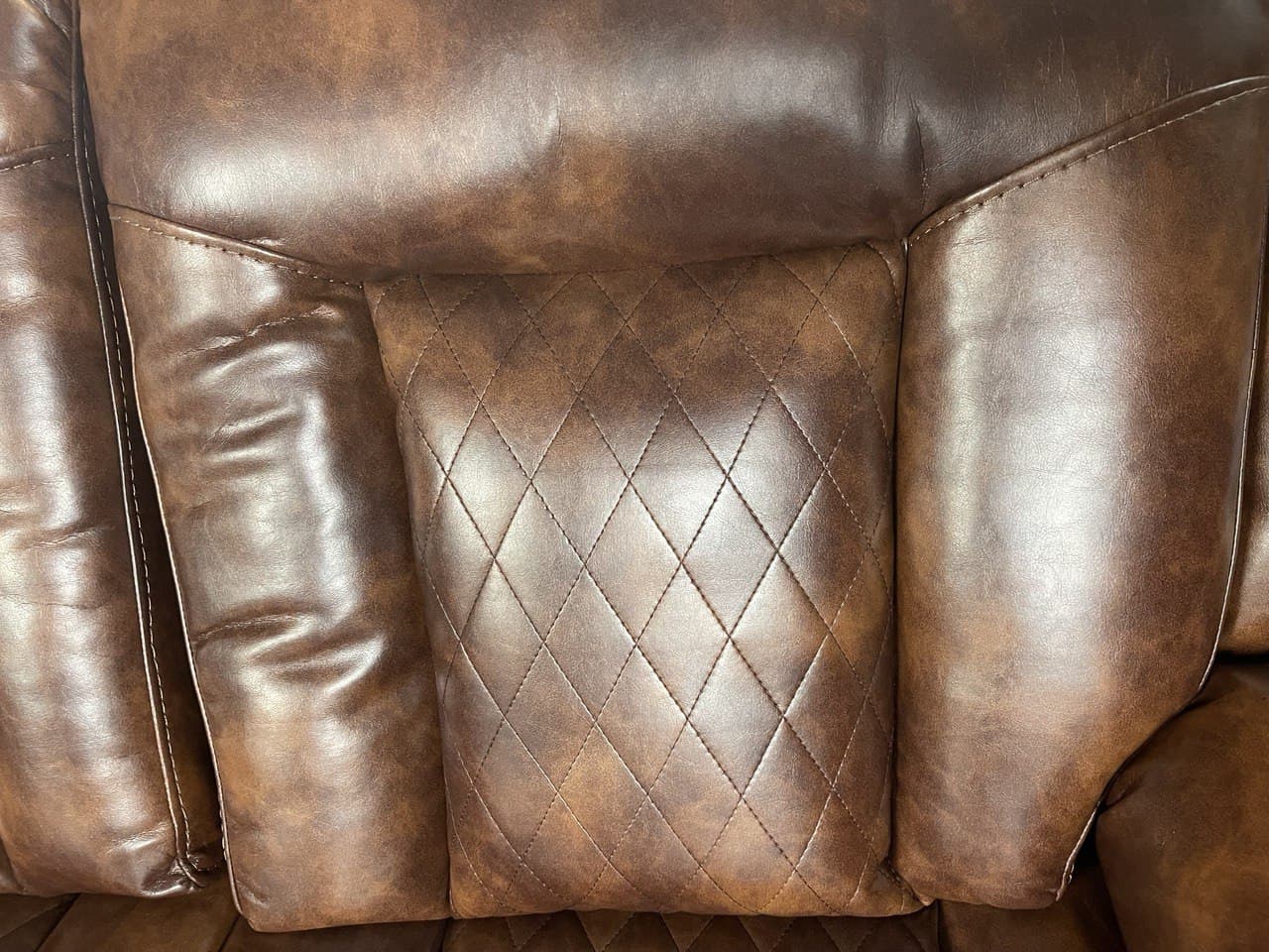 PARIS 3+2 RECLINER LEATHER AIRE SOFA – BROWN