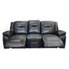 MILAN 3+2 RECLINER LEATHER AIRE SOFA – BLACK/CHOCOLATE