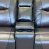 MILAN 3+2 RECLINER LEATHER AIRE SOFA – BLACK/CHOCOLATE