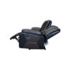 MILAN 3+2 RECLINER LEATHER AIRE SOFA – BLACK/CHOCOLATE