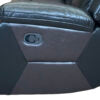 MILAN 3+2 RECLINER LEATHER AIRE SOFA – BLACK/CHOCOLATE