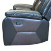 MILAN 3+2 RECLINER LEATHER AIRE SOFA – BLACK/CHOCOLATE