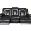 PARIS 3+2 RECLINER LEATHER AIRE SOFA – BLACK