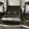 PARIS 3+2 RECLINER LEATHER AIRE SOFA – BLACK