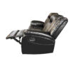 PARIS 3+2 RECLINER LEATHER AIRE SOFA – BLACK