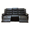 ROMA 3+2 RECLINER LEATHER AIRE SOFA – BLACK