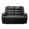 ROMA 3+2 RECLINER LEATHER AIRE SOFA – BLACK