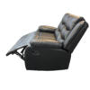 ROMA 3+2 RECLINER LEATHER AIRE SOFA – BLACK