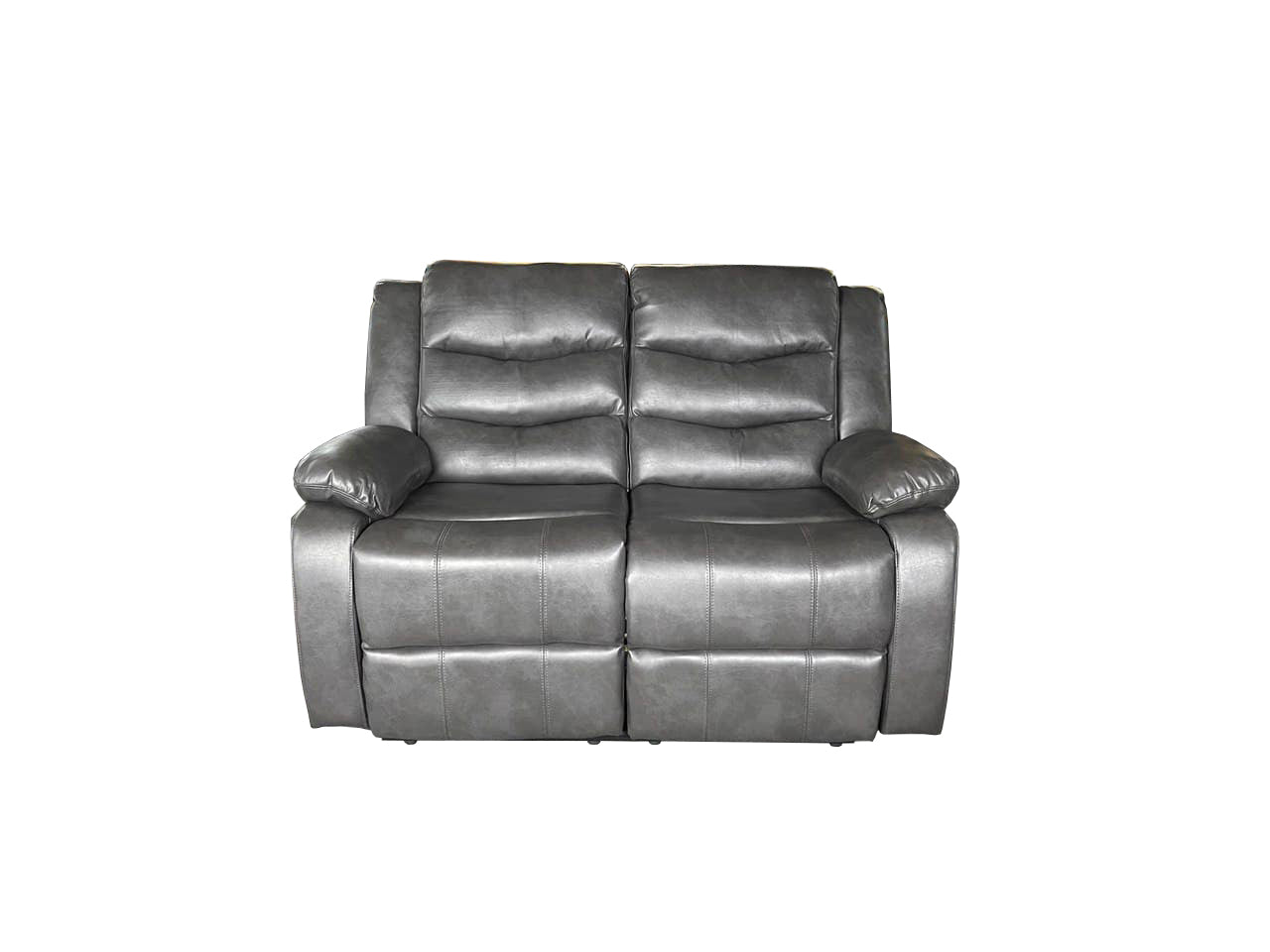 ROMA 3+2 RECLINER LEATHER AIRE SOFA – GREY