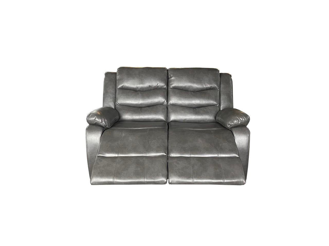 ROMA 3+2 RECLINER LEATHER AIRE SOFA – GREY