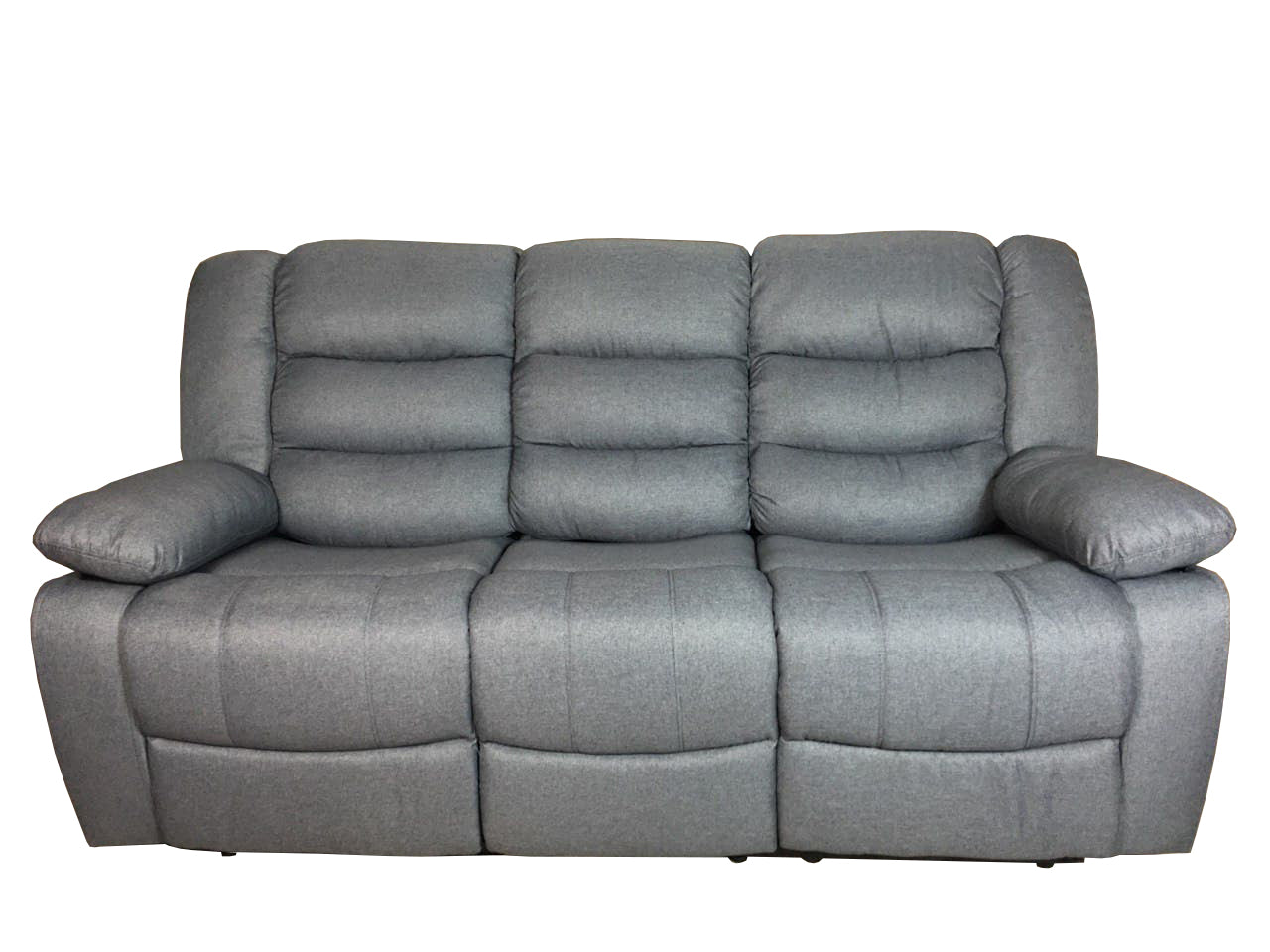 VALENCIA 3+2 RECLINER FABRIC SOFA – GREY