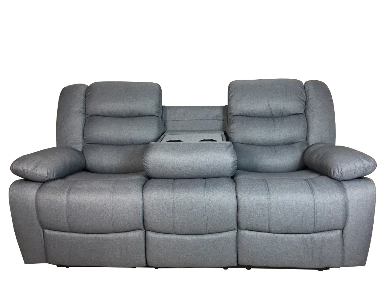 VALENCIA 3+2 RECLINER FABRIC SOFA – GREY