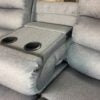 VALENCIA 3+2 RECLINER FABRIC SOFA – GREY