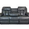 VANCOUVER 3+2 RECLINER LEATHER AIRE SOFA – GREY