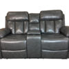 VANCOUVER 3+2 RECLINER LEATHER AIRE SOFA – GREY