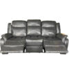 VENICE 3+2 RECLINER LEATHER AIRE SOFA – GREY