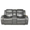 VENICE 3+2 RECLINER LEATHER AIRE SOFA – GREY