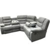 SORRENTO CORNER RECLINER FABRIC SOFA WITH CUPHOLDER – GREY