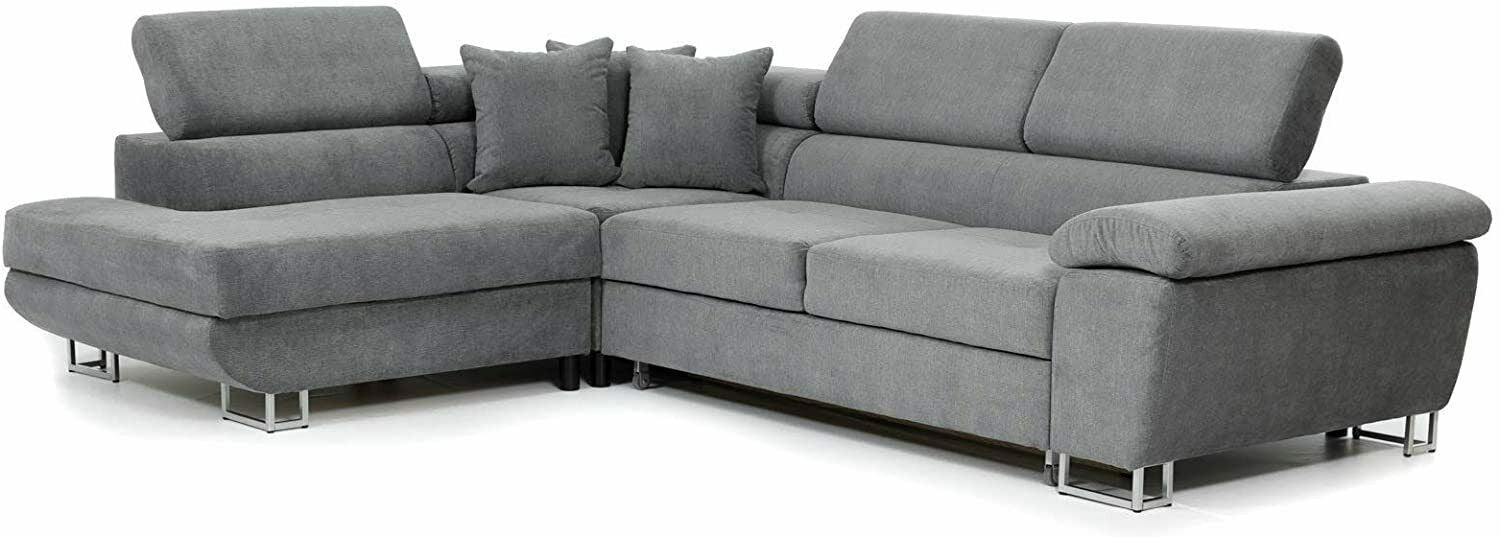 AMARO CORNER SOFAEBED FABRIC – GREY