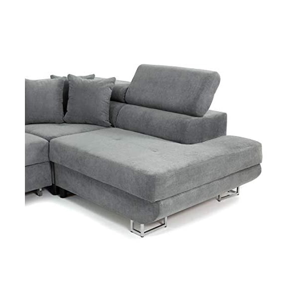 AMARO CORNER SOFAEBED FABRIC – GREY