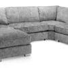 BISHOP U SHAPE FULL BACK CORNER FABRIC SOFA – GREY