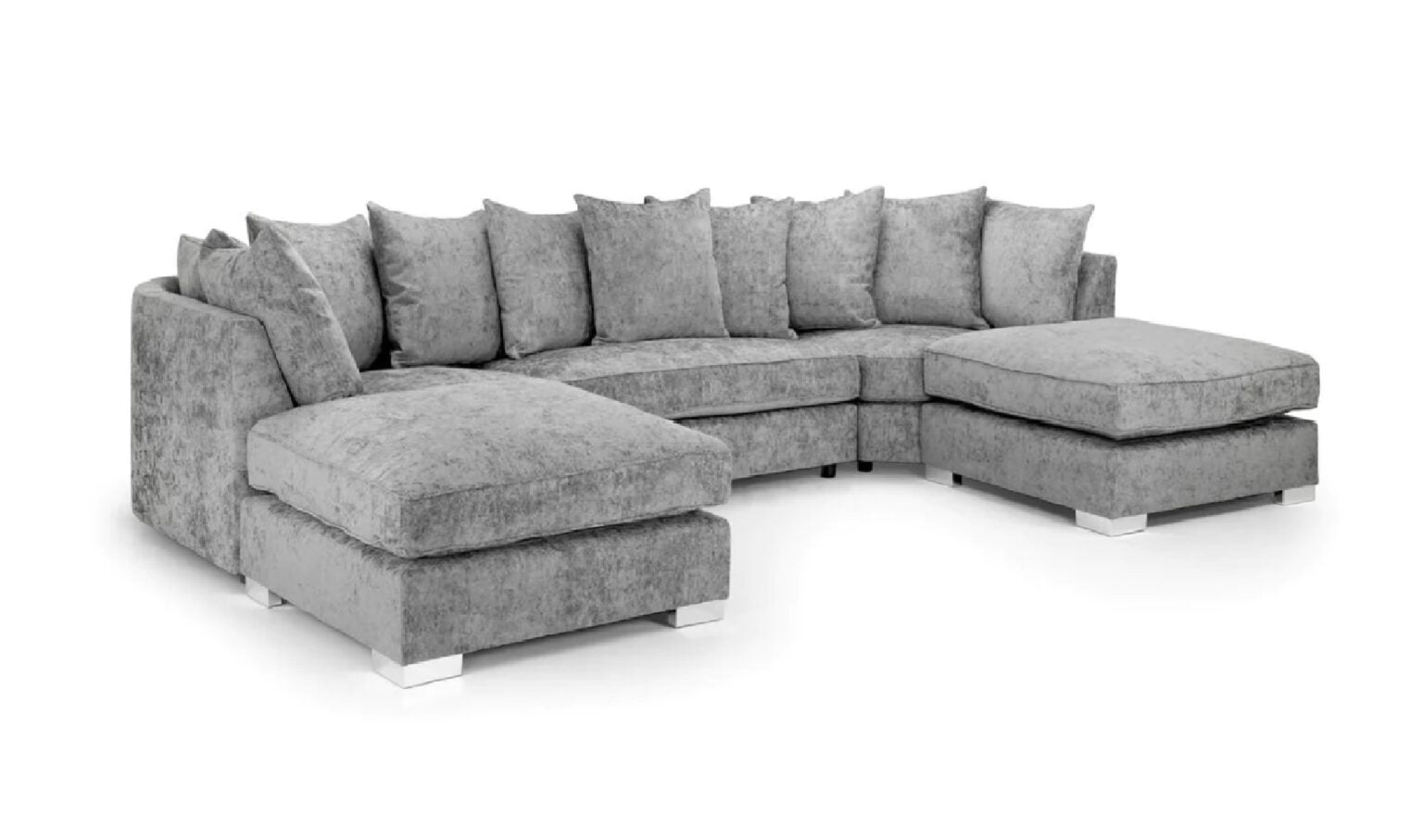 BISHOP U SHAPE SCATTER BACK CORNER FABRIC SOFA – GREY