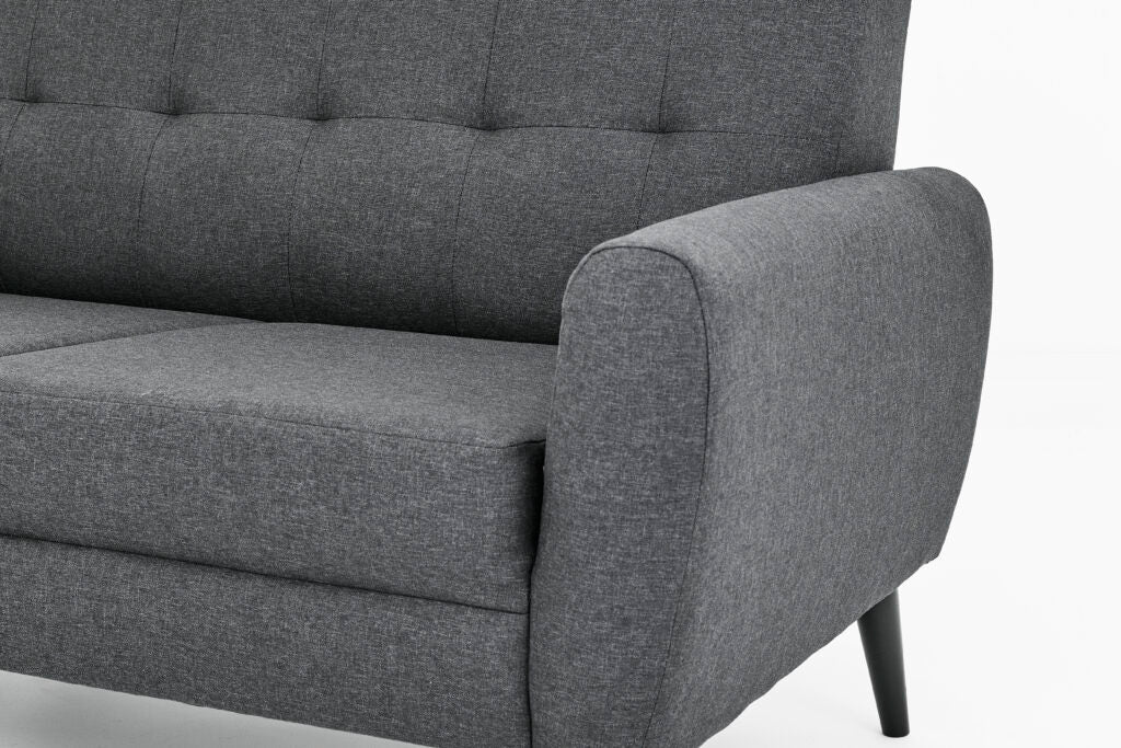 Chic Grey Fabric Sofa Set