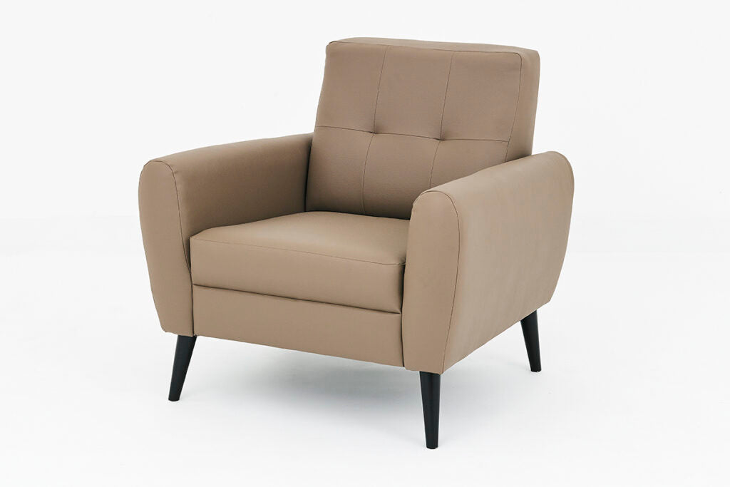 Chic Taupe PVC Sofa Set