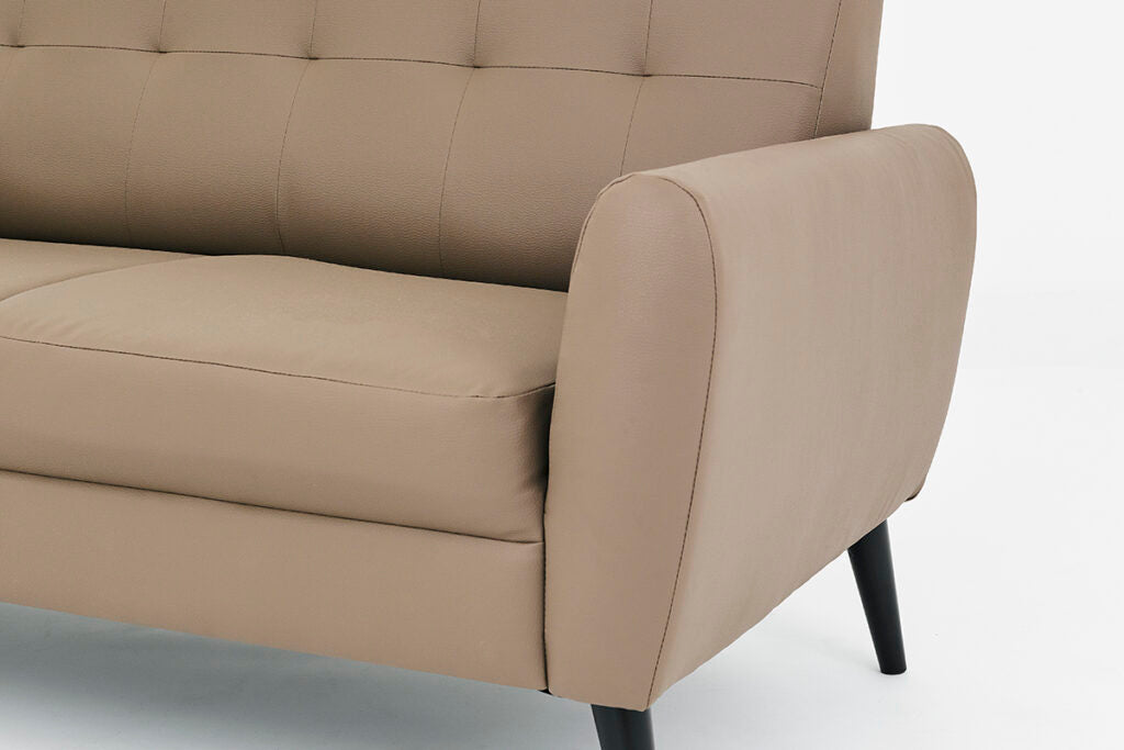 Chic Taupe PVC Sofa Set
