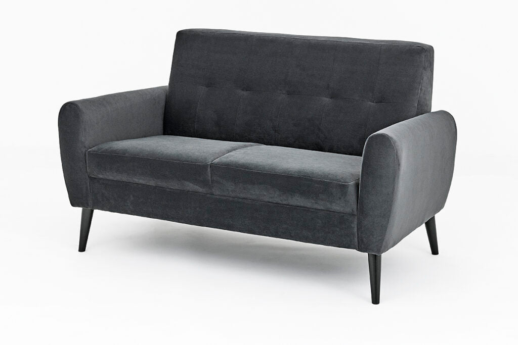 Chic Grey Velvet Sofa Set