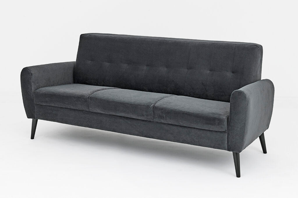 Chic Grey Velvet Sofa Set