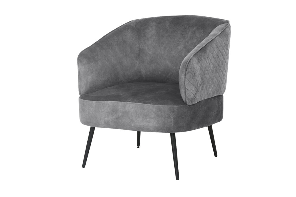 Exquisite Grey Velvet Sofa Set
