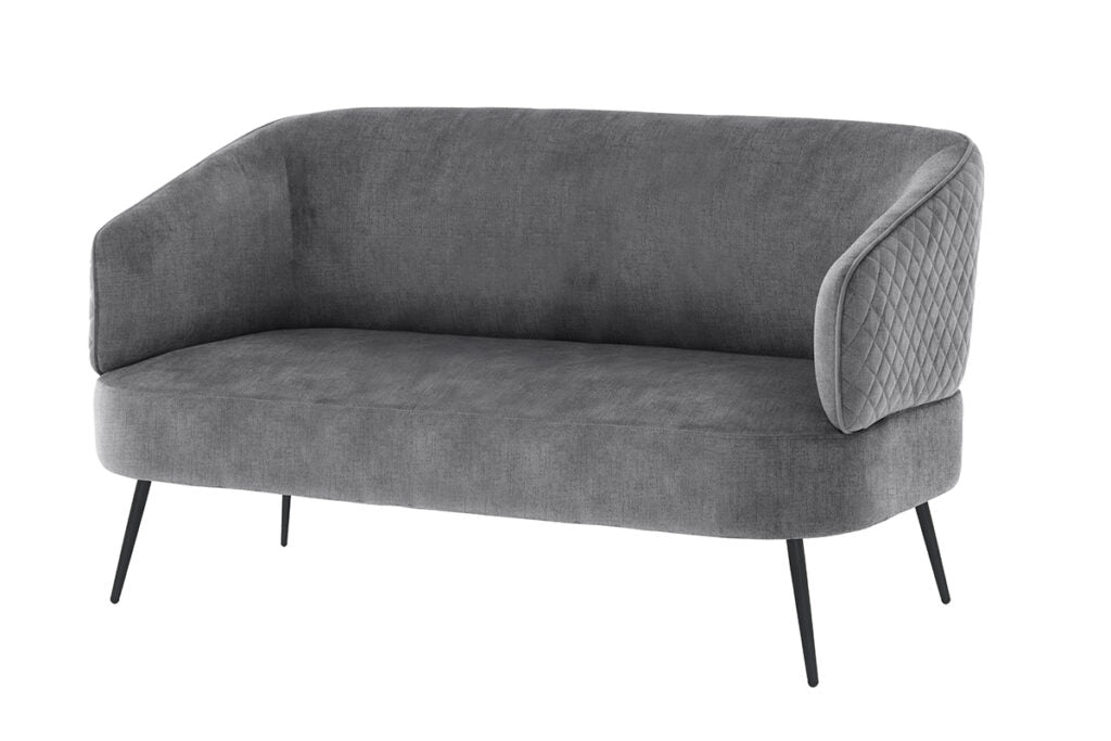 Exquisite Grey Velvet Sofa Set