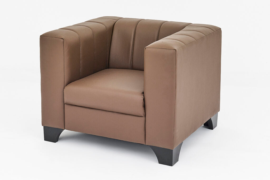Grace Brown Pvc Sofa Set