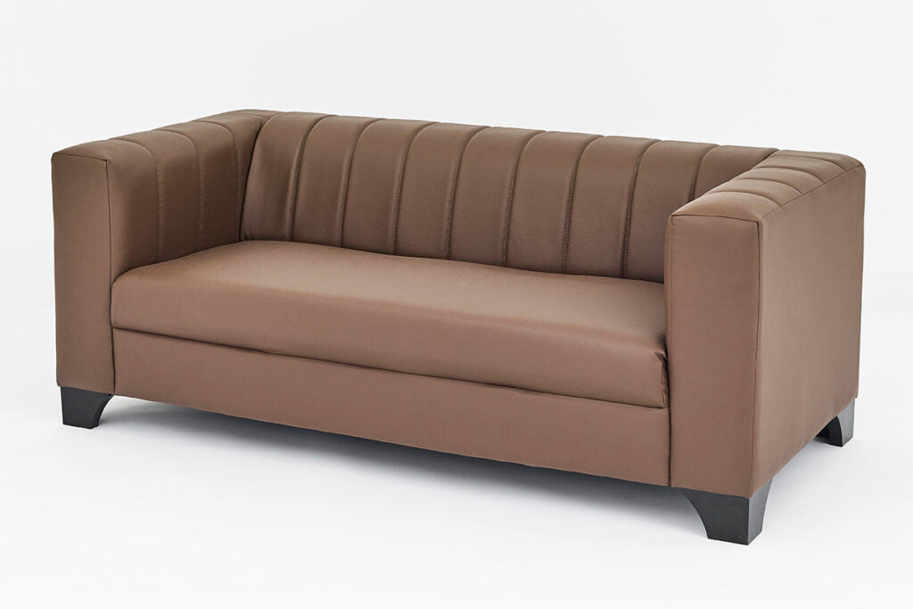 Grace Brown Pvc Sofa Set