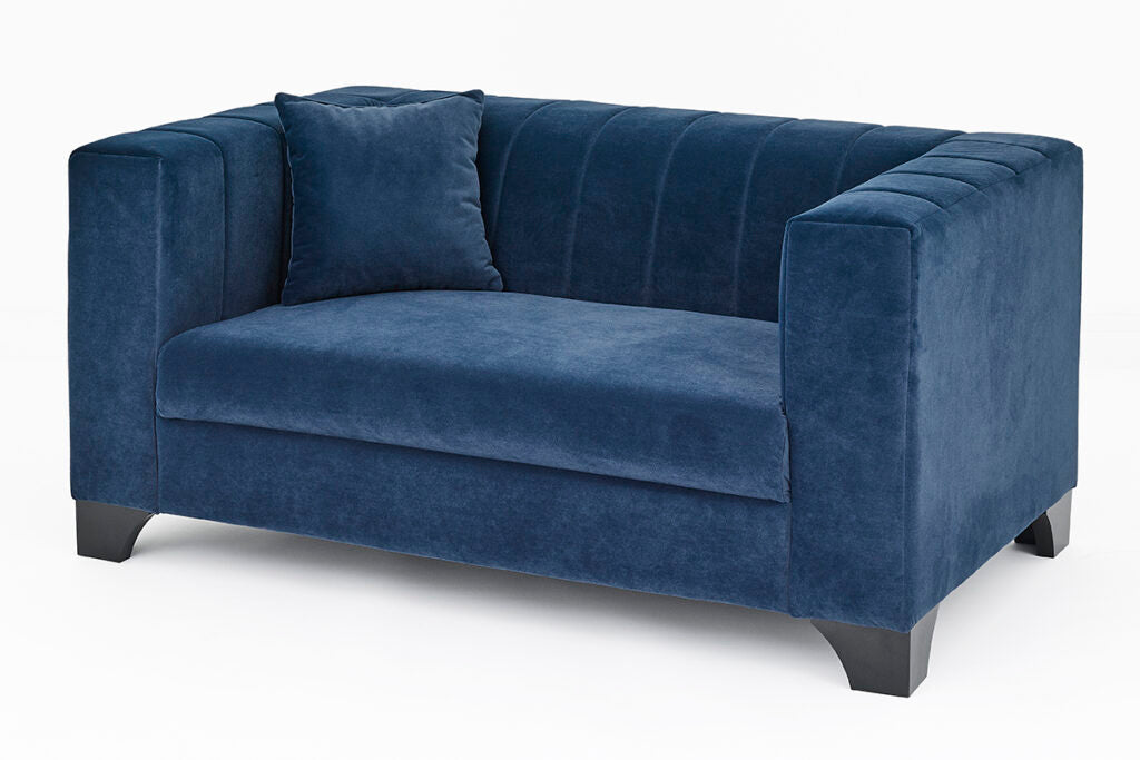 Grace Navy Velvet Sofa Set