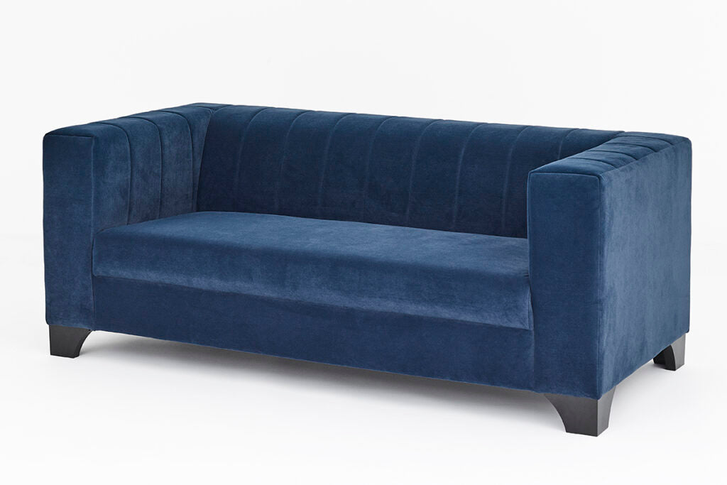 Grace Navy Velvet Sofa Set