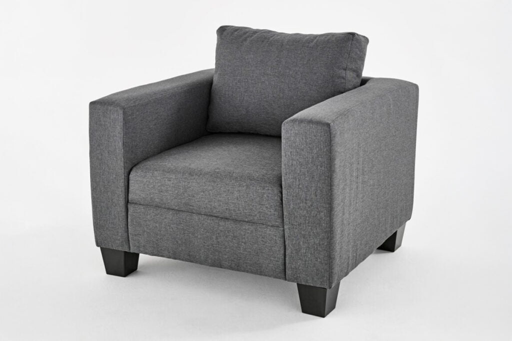 Victoria Charcoal Grey Fabric Sofa Set