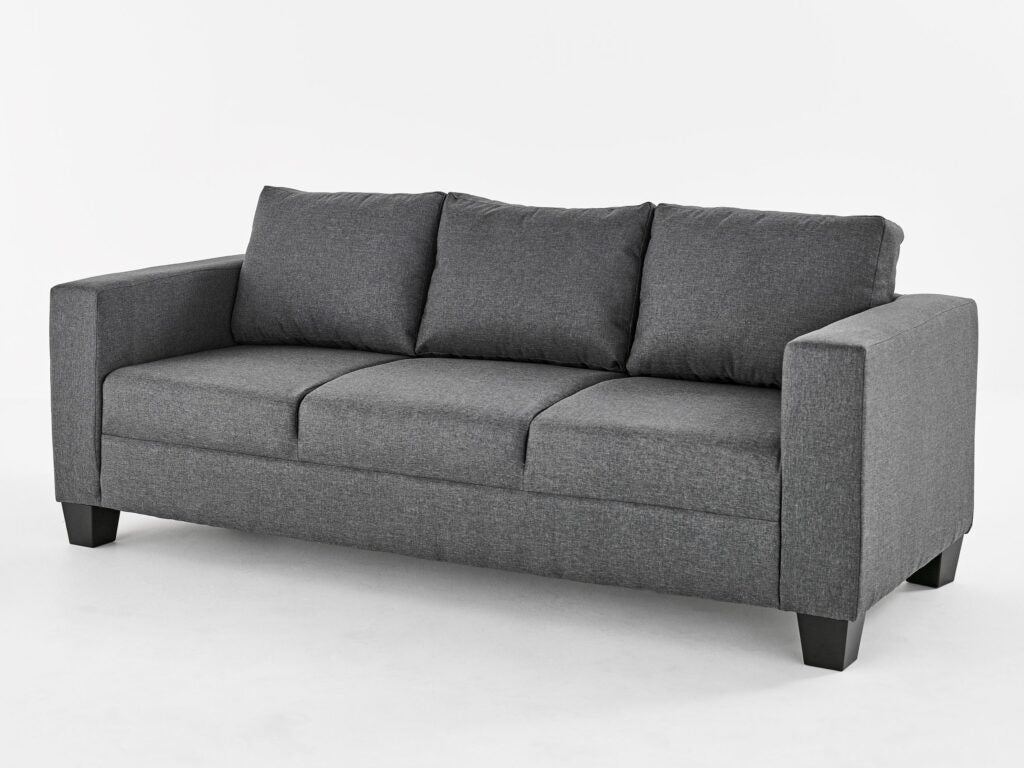 Victoria Charcoal Grey Fabric Sofa Set
