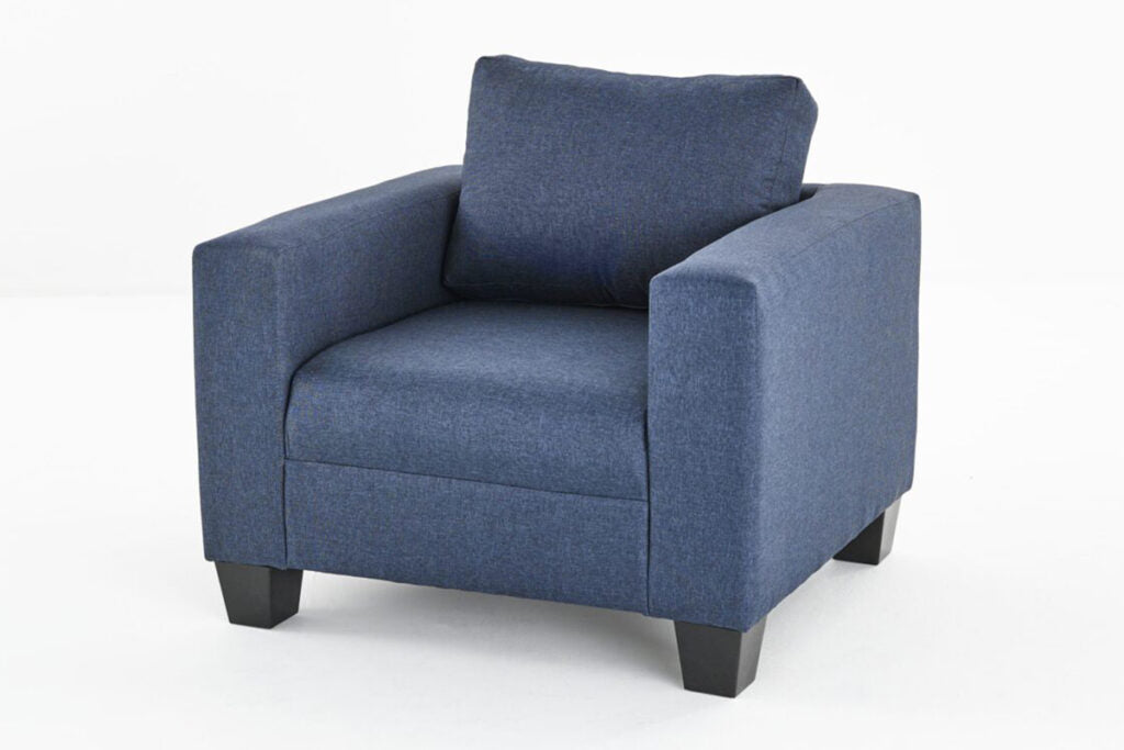 Victoria Navy Fabric Sofa Set