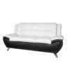 SHIRAZ 3+2 LEATHER SOFA SET – WHITE/BLACK